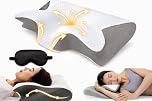Zovra Memory Foam Pilllow for All Sleepers with Eye Mask, Orthopedic Memory Foam Pillow for Neck Support and Shoulder Pain Relief, Ergonomic Pillow with Washable Cover for Side, Back & Stomach Sleep