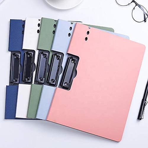 Cazuela Flip Writing Pad Side Open File Pad A4 360 Over Waterproof Foldover Clipboards File Folder Flip Profile Clips Hardback Boards Form Organizer for Business, Office (Multi Color) (4) 2