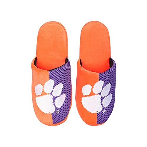 Image of FOCO Oklahoma Sooners NCAA Mens Team Logo Staycation Slippers