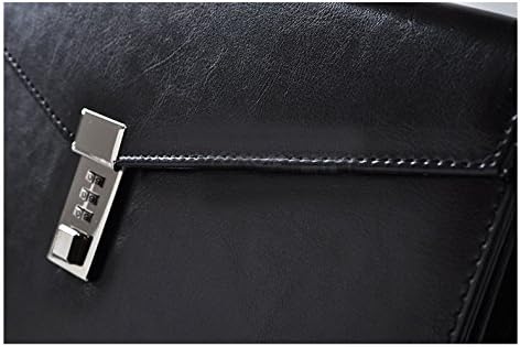 Miniatura 3 de A4 Cuero Contraseña Bloqueo de Documentos Bolsa Administrador Carpeta de Archivos para Escritura de Oficina Papel Legal TPN086 (negro)