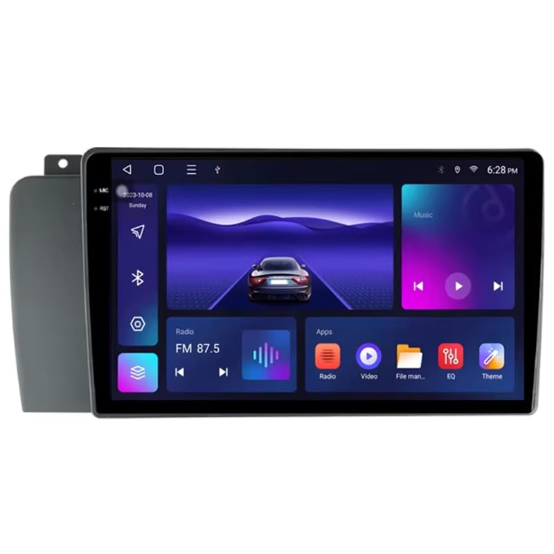 CCLXWY Autoradio Android 16 pour Volvo XC70 V70 S60 2004-2009 9'' Écran Tactile Capacitif Bluetooth Auto Radio Lecteur De Voiture Mirrorlink Fonction...