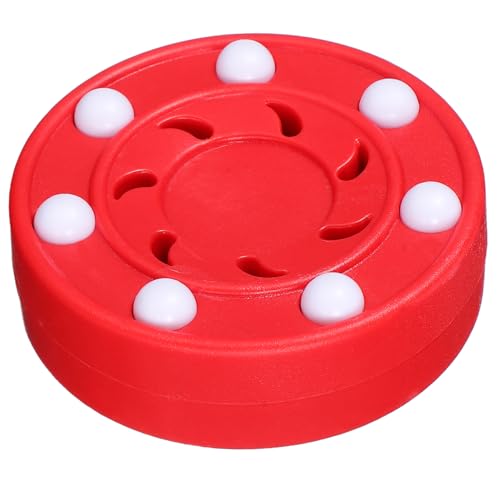 Kisangel Disco De Hockey sobre Patines Rojo, Disco De Entrenamiento Profesional De, Alta Dureza y Buena Resiliencia, para Entrenamiento De Hockey Suelo Rodante, Apto para Hombres y Mujeres