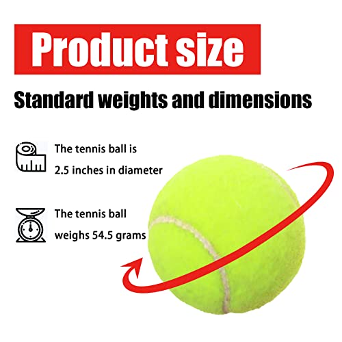 Image of GKK Tennis Balls, 27 Pack Advanced Training Tennis Balls Practice Balls, Pet Dog Tennis Balls, Good for Beginner Training Ball (Yellow)