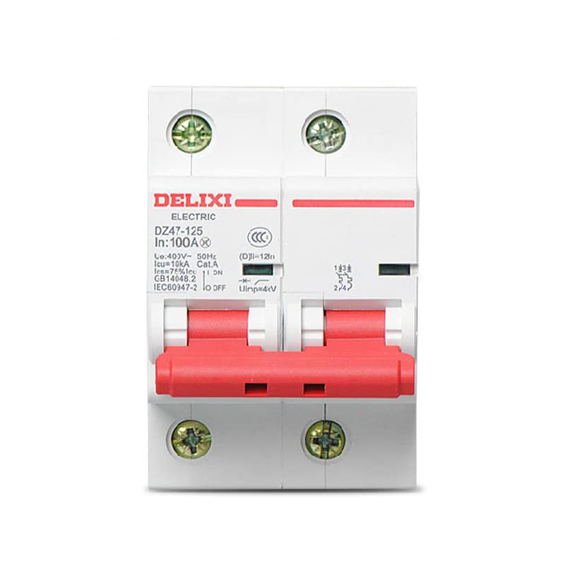 Unifizz PC Miniature Circuit Breaker 125A 120/240 VAC for Domestic Use, DZ47 2P, 1PCS