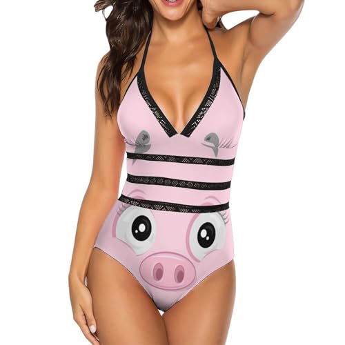 Monokini cochon dessin animé pour femme parfait pour vos vacances à la plage