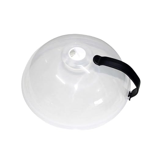 Alipis Microwave Splatter Cover Food Splatter Guard for Microwave Oven Vented Safe Cover for Food High Dome Plastic with Handle Dishwasher Safe 10.43 X 10.43 X 4.13 in