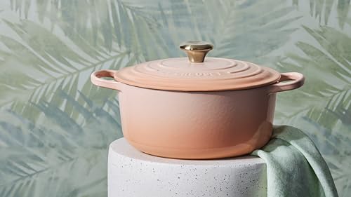Image of Le Creuset Enameled Cast Iron Signature Round Dutch Oven, 5.5 qt., Peche