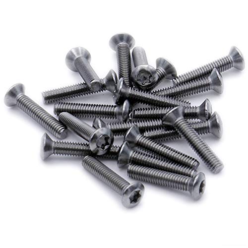 Lot de 20 vis à métaux à tête fraisée bombée M2 (2 mm x 5 mm) en acier inoxydable (A2)
