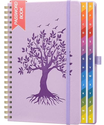 ZXHQ Password Book with Alphabetical Tabs, 5.8" x 8.4", Password Keeper