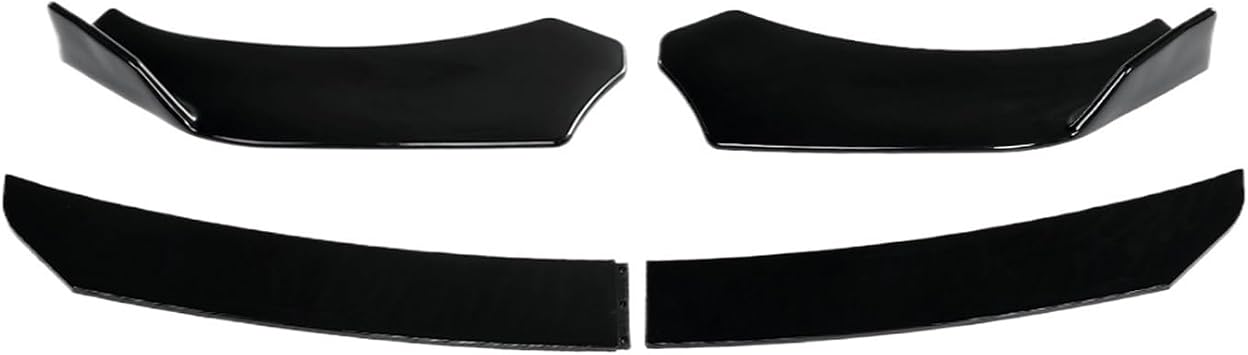 Front Bumper Compatible For Mazda 2 3 5 6 CX-3 CX5 CX-7 Car Accessories,Universal Lip Spoiler Splitter Body Kit Guards W/ 15cm Strut RodGlossy Black