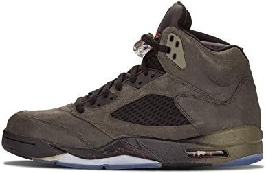 Nike Men's Air Jordan 5 Retro Fear Pack, Sequoia/Fire Red/MDM OLV/Black, 14