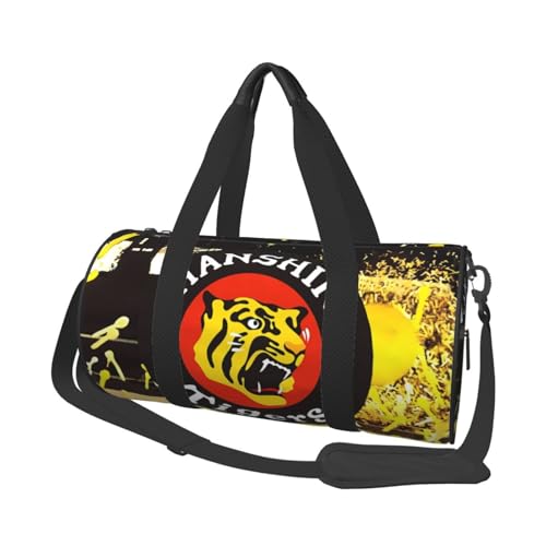 阪神タイガース 男女兼用 大容量 ボストンバッグ かわいい漫画 トートバッグ 筒型 スポーツ フィットネスバッグ ビジネス ダッフルバッグ 学生 旅行バッグ ハンドバッグ ハンドバッグ メッセンジャーバッグ