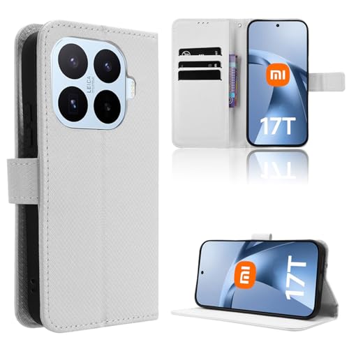 Xiaomi 17T �p �P�[�X �蒠�^ �J�[�h���[ �T�C�h�}�O�l�b�g �X�^���h�@�\�t�� �S�ʕی� PU���U�[ ���z�^�J�o�[�A�z���C�g