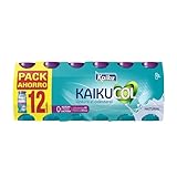 KAIKU KAIKUCOL ZERO - Sabor Natural Pack 12 x 65 ml, Yogur Bebible, Ayuda a Reducir el Colesterol, con Probióticos y Vitamina B1, sin Azúcares Añadidos, sin Gluten, Listo para Tomar