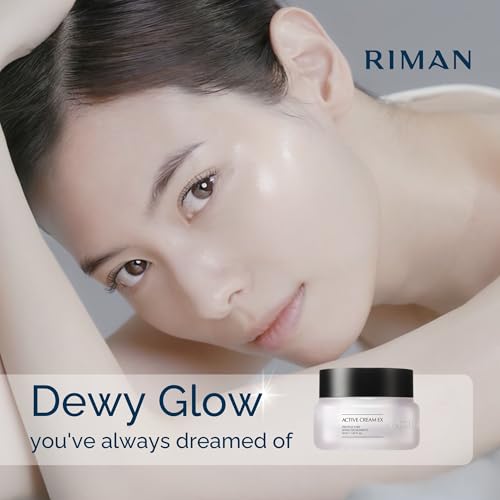 INCELLDERM Riman Active Cream EX | Moisturizer with Korean Grown BYoungPool Leaf | Fast Absorbing & Non Greasy | Hydrating Face Cream for Sensitive Skin | Skin Care