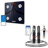 RENPHO Bluetooth Body Fat Scale Smart BMI Scale Digital Bathroom Large Size 300 * 300mm Wireless Weight Scale-RENPHO Smart Jump Rope
