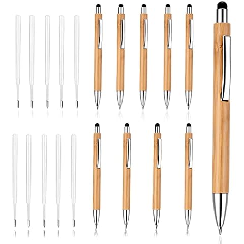 cobee Bamboo Ballpoint Pen Set with Stylus Cover