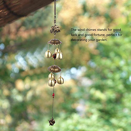 TOUISEDGI Wind Chimes Outdoor Wind Chimes, 23,62 × 1,97in Wind Chimes Bell Metal Animal Shape, for G
