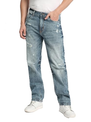 Image of BENE KLEED Men MID-Rise White Solid Pure Cotton Jeans