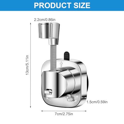 Soporte de ducha ajustable con ventosa para alcachofa de mano 3