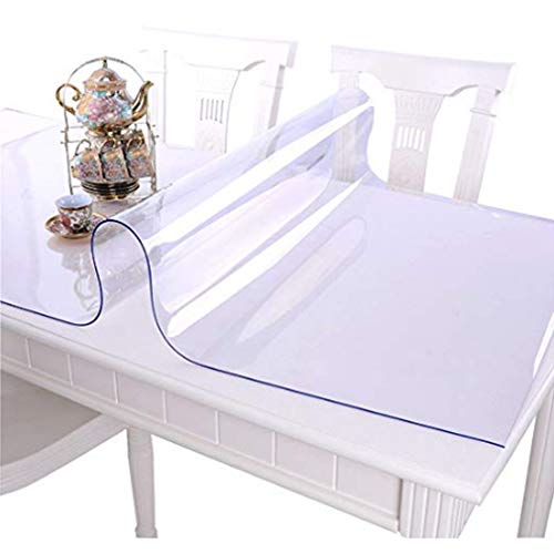 Ever Fairy Protector de Mesa Transparente de 80 x 160cm,PVC Portada de la Tabla,2 mm,para Cocina Comedor Muebles de Madera Cubierta Mantel