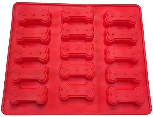 Large Bone-Shaped Cookie Dog Treats Bake Mold - 15 Cavities 3" - Food Grade Silicone Non-Stick