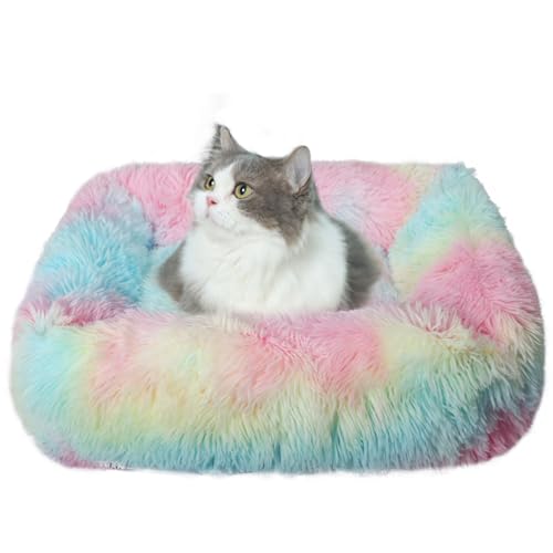 Bidason 猫 犬 ベッド クッション スクエア型 犬ベッド 猫ベッド もふもふ もこもこ 柔か 暖かい 防寒対策 ぐっすり眠れる 寝床 滑り止め ペットベッド 洗える ペット用品 小型犬 通年