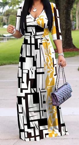 pnpednde Women's Casual Sexy V Neck 3/4 Sleeves Club wear Party Outfits3