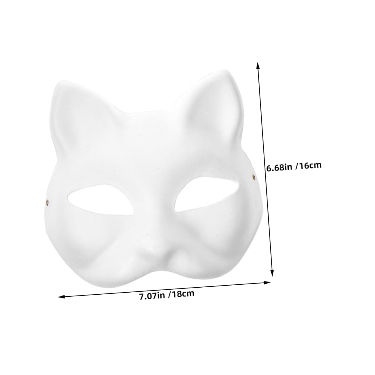 VOSAREA 24Pcs DIY Blank Cat Masks for Painting Masquerade Half Face Masks for Cosplay Parties and Special Events for and Creative Fun