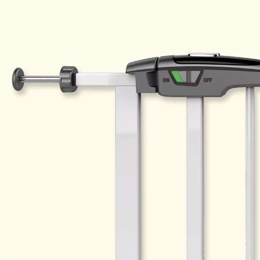 Puerta Clic Clac Seguridad para niños Animales Cachorros extensible Canutillos Rejilla extensible hasta 85 cm Cierre bloqueo fijación a presión Doble sistema de seguridad escaleras y puertas