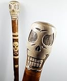 35 inch SKULL Cane Walking Stick Wooden Handmade Men's Accessories