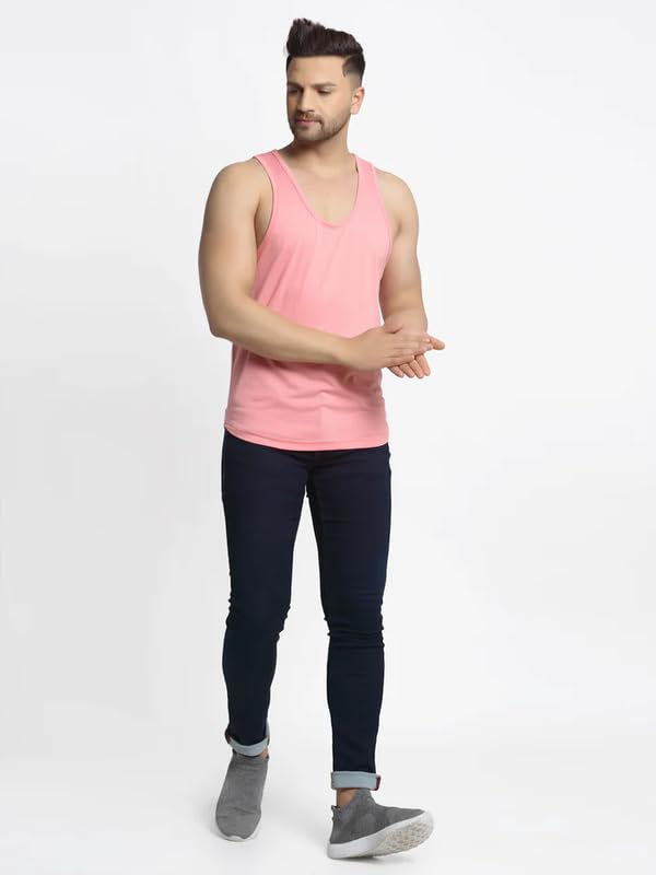 Image of Regular Fit 100% Cotton Vest for Men Multipurpose Sleeveless Undershirts Tank Top Use for Gym wear, Running Tanks Sando and Outdoor Baniyan for Men