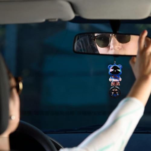 Image of YOURKARTS.COM Bunny Astronaut Car Hanging Ornament - Rearview Mirror Pendant Bear Design | Cute Car Interior Decor for Dashboard & Mirror Styling | car Accessories 2025