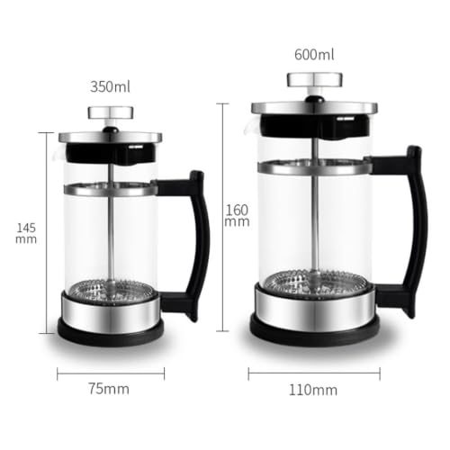 Robusta cafetera manual de émbolo con acabados duraderos 600ml 3
