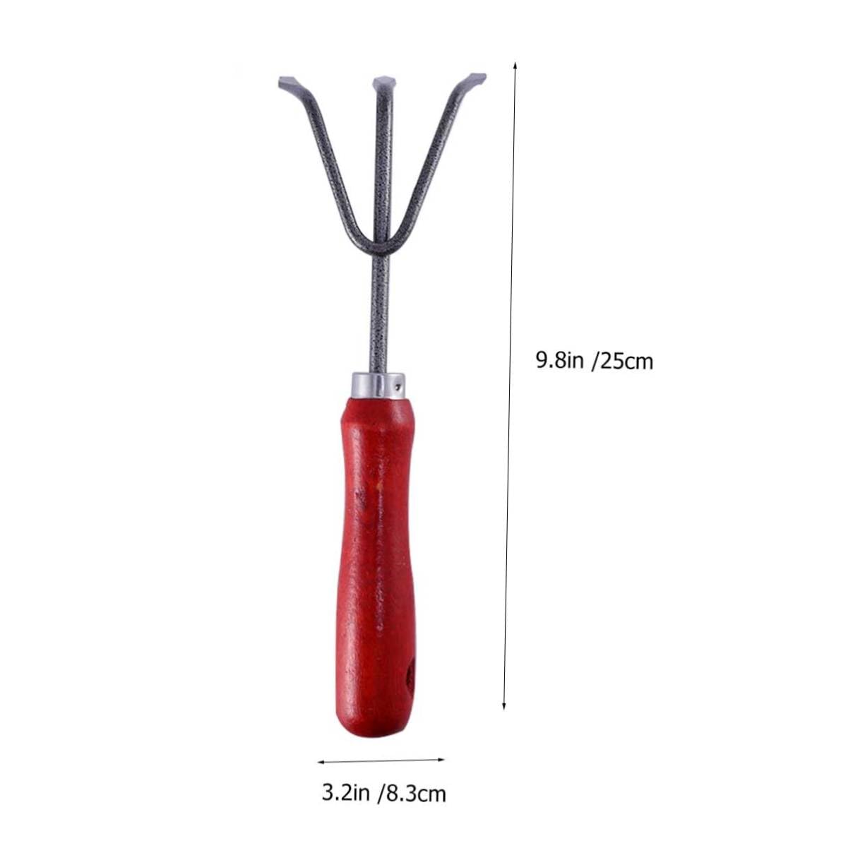 UPKOCH 2 Set Rastrello A Tre Denti Strumenti Da Giardino Accaparratore Da Giardino Rastrelli Da Piccoli Attrezzo Attrezzi Da Per Diserbo Ferro Da Stiro Rosso 2 Pezzi*2
