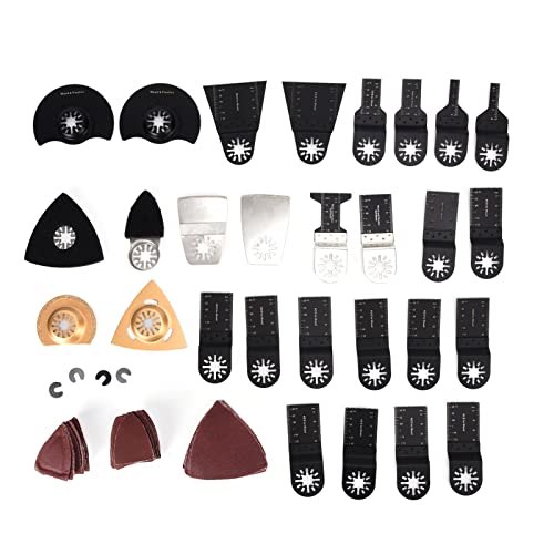 120 Pcs Oscillating Tool Cutting Discs Kit | High Carbon Steel Saw Cutting Discs for Metal/Wood/Plastic | Quick Release Versatile - Tool Accessories | Compatible with Leading