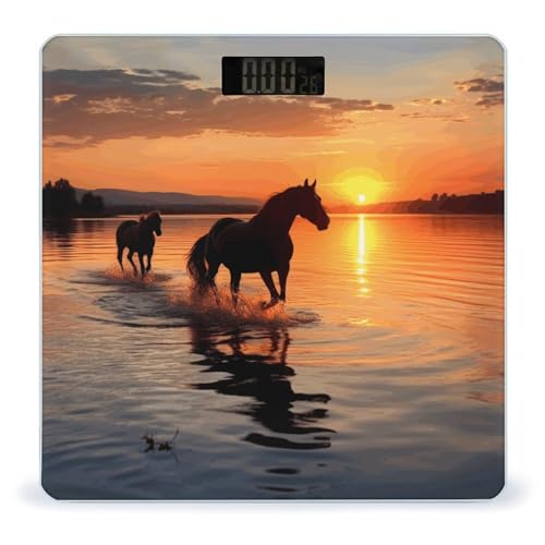 Báscula digital de baño con pantalla LCD 400 lb capacidad miniatura 1