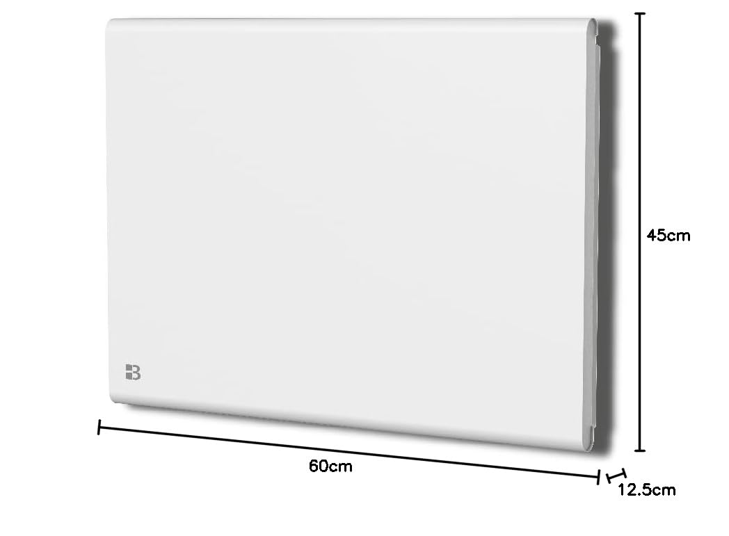 BESTHERM - Radiateur électrique fixe à inertie sèche céramique+film 1000W Bestherm FREYA horizontal blanc
