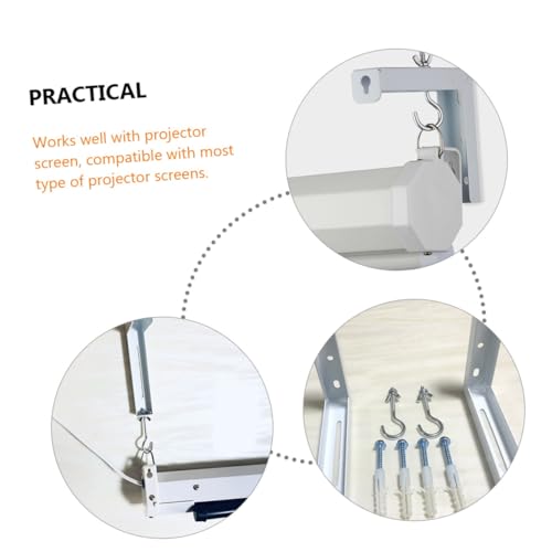 Soporte de techo para pantalla de proyector en pack de 2 unidades de metal resistente 5