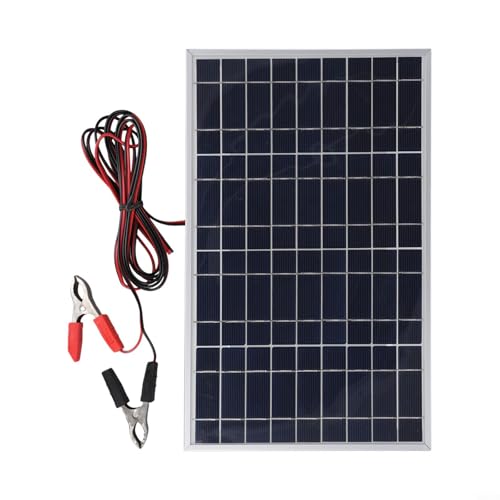 Honseadek Generador de energía solar de 30 W, compatible con USB, panel solar policristalino para cargar pequeños electrodomésticos al aire libre