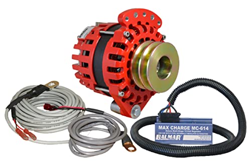 Balmar Alternator 1-2 Single Foot Dual V Pulley Regulator & Temp Sensor - 170A Kit - 12V