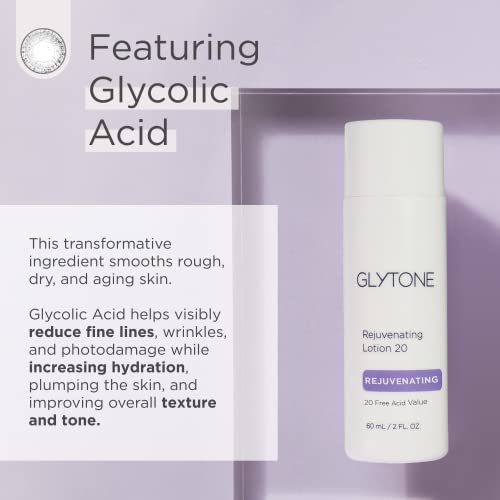 Glytone Rejuvenating Lotion With 20 Free Acid Value Glycolic Acid, Lightweight Face Moisturizer, Exfoliator, Normal To Oily Skin, 1.7 Oz #TOP2