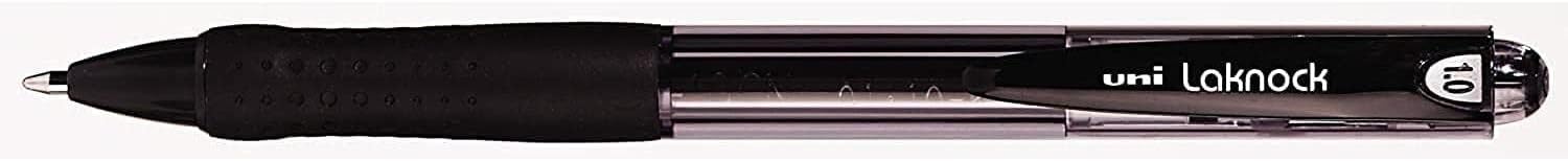 Uniball Laknock Retractable Ballpoint Pens Medium Point Refillable Set of 12 Black Ink