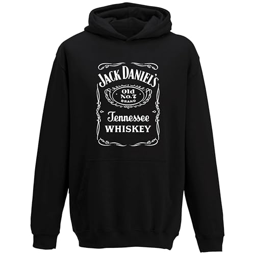 Jack Drink Manufacturer Logo Hoodie, Daniels OG Inspired Whiskey Company Logo Hoodie, Funny Drinking Lover Distillery Theme Fanwear Gift Unisex Top (XXL, Black)