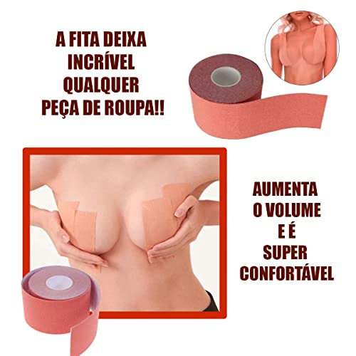 Fita Rolo Adesiva Para Levantar Sustentação Dos Seios Sutiã Invisível Discreto Boob Tap Linha Premiu