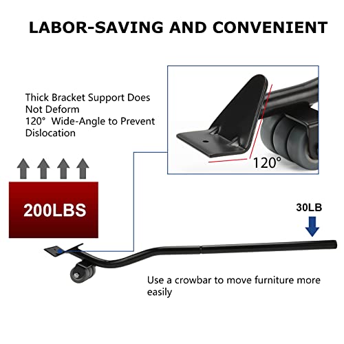 Majade Adjustable Furniture Lifter For Heavy Furniture With 4 Heightening Jack,Furniture Lift Mover Tool Set Easily Move Furniture With A Little Strength,1000 Lbs Capacity,21 Inch #TOP4