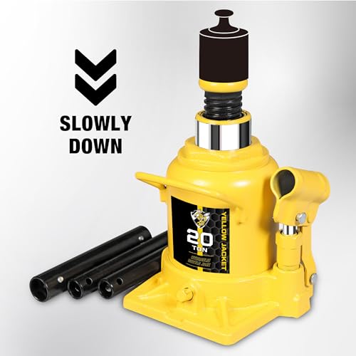 YELLOW JACKET 20 Ton Low Profile Bottle Jack, Welded Hydraulic Stubby Jack(40,000 LBs) by YELLOW JACKET - Image 5