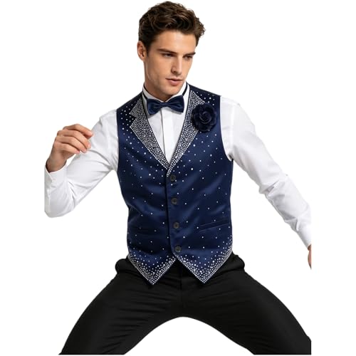 Chaleco smoking hombre con lentejuelas, la prenda estrella para bodas y galas