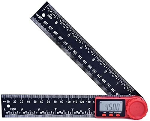 Rapporteur multifonctionnel et règle d'angle numérique de 200mm pour menuiserie
