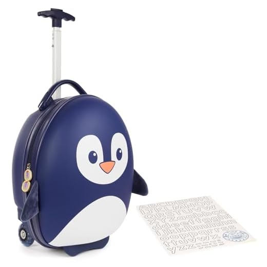 boppi Tiny Trekker Maleta Trolley Infantil Equipaje Cabina 2 Ruedas- 17 litros- Pingüino Azul